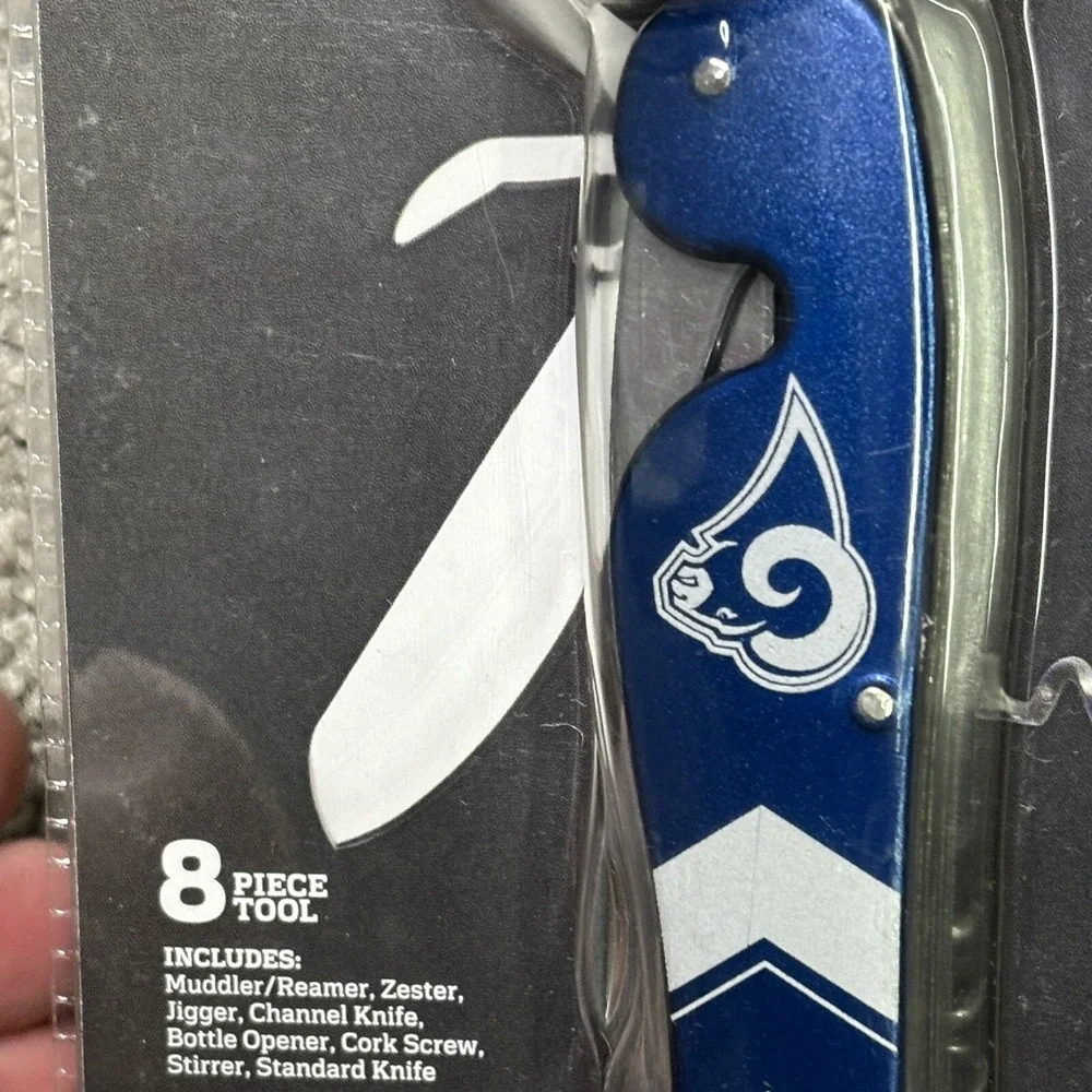 NFL Los Angeles Rams Bartender Multi Tool NEW WITH KNIFE DAD‎ GIFT